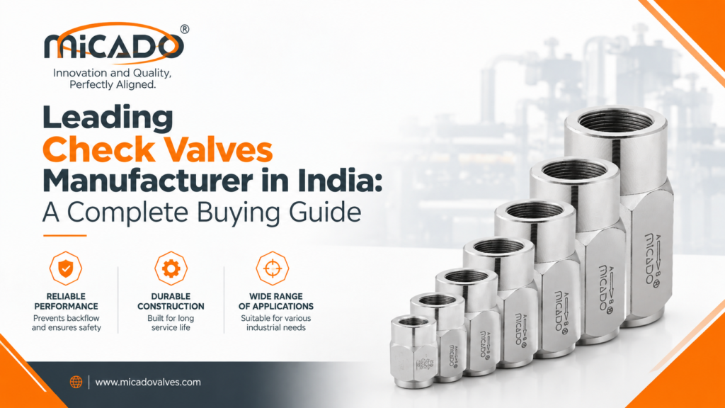 Leading Check Valves Manufacturer in India – Micado Valves industrial check valve