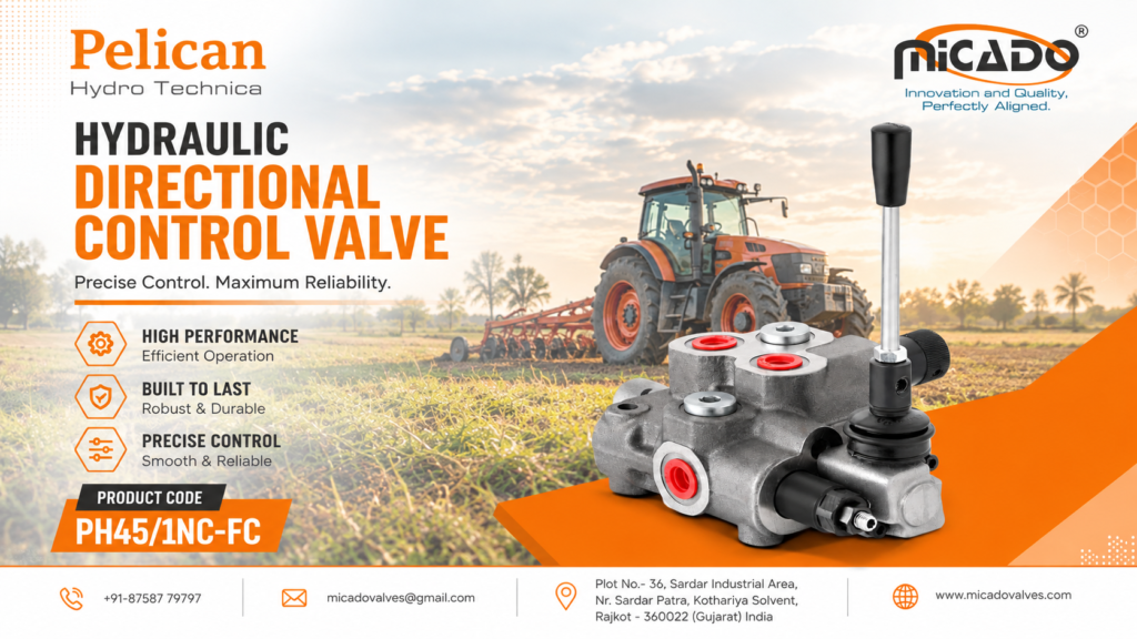 Hydraulic directional control valve manufacturer in India — precision-engineered valve