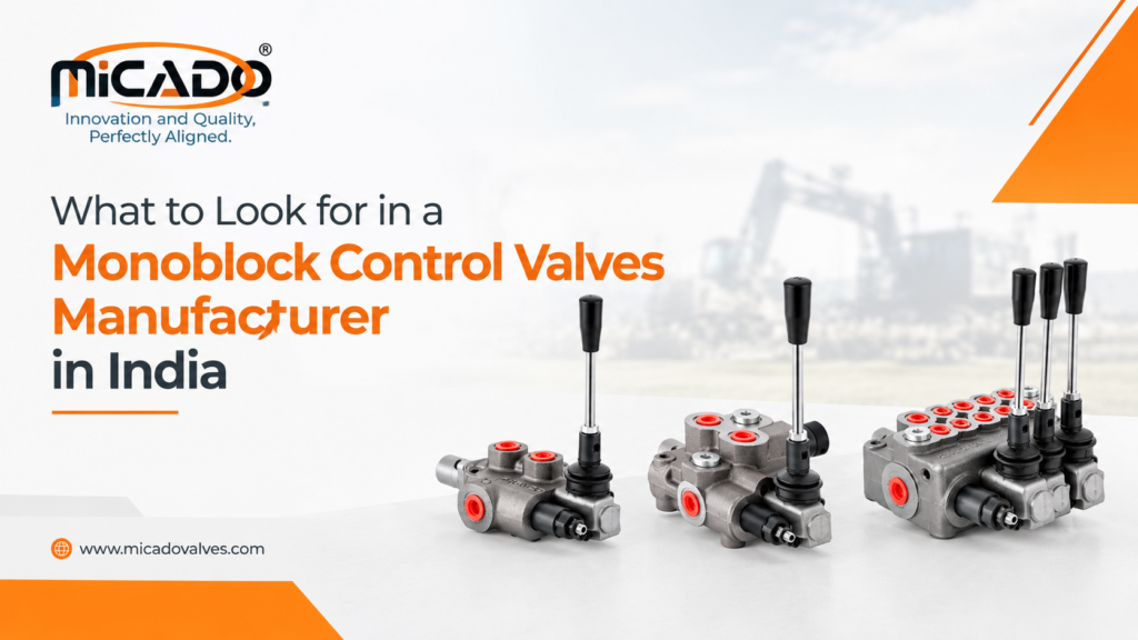 Sectional control valves manufacturer in India - Micado hydraulic valve stack